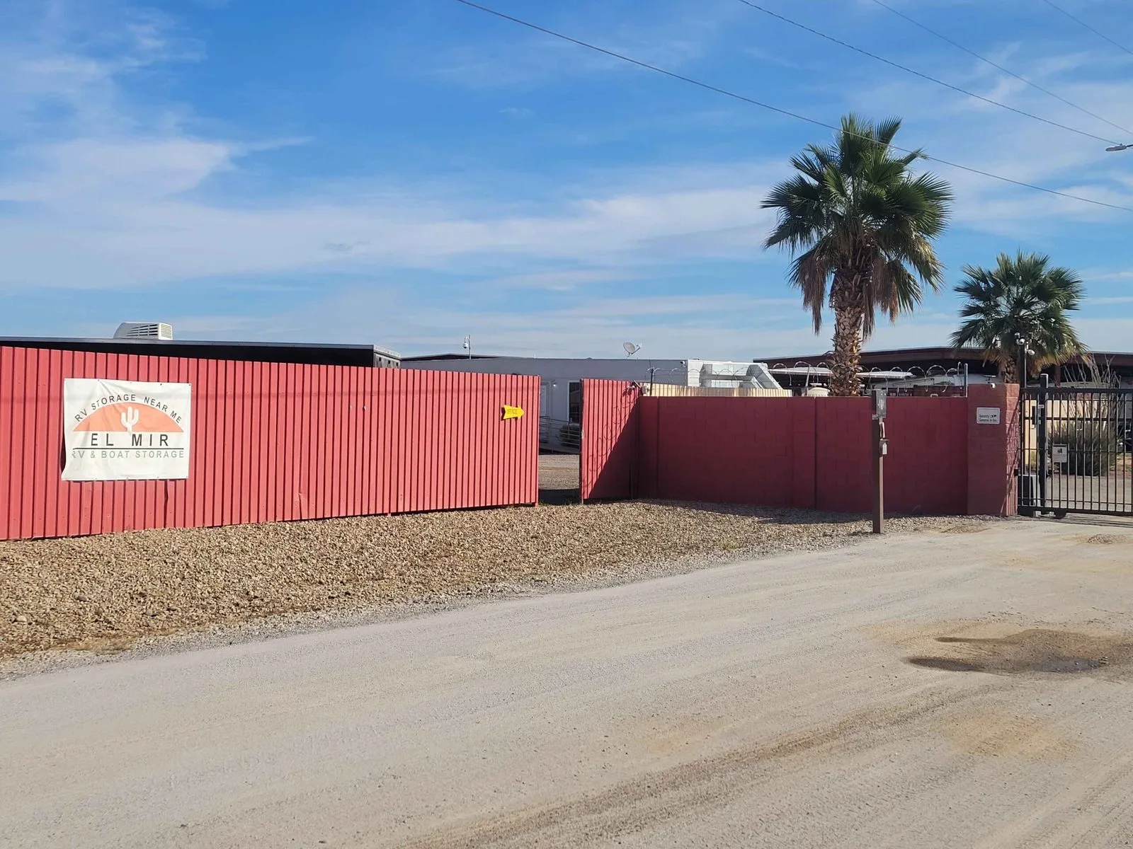 Gated entrance for secure RV and boat storage in El Mirage